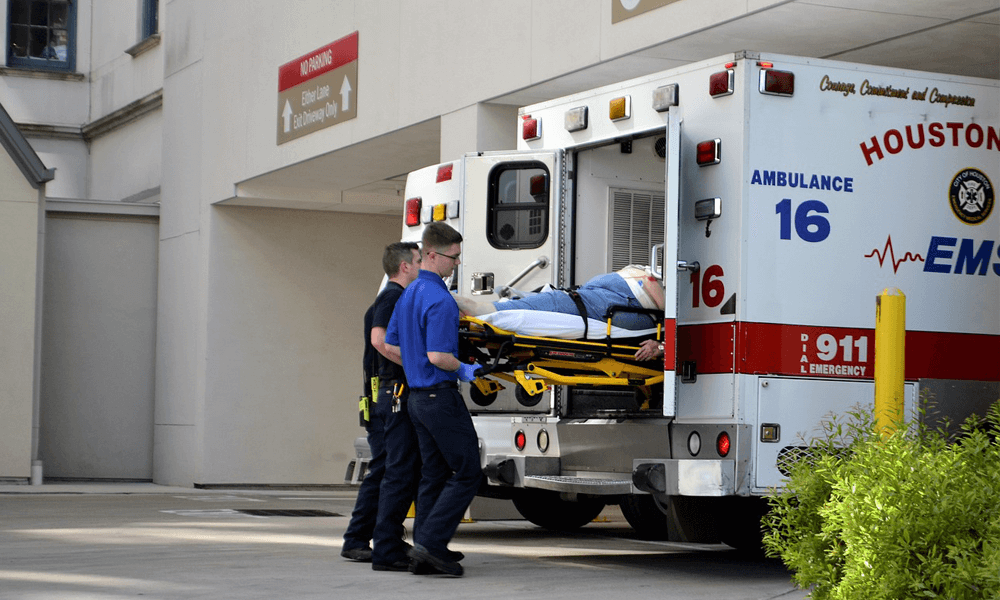 Ambulance in workplace accident
